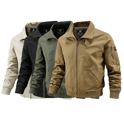 Men's Spring Jacket – Stylish Multi-Pocket Outerwear