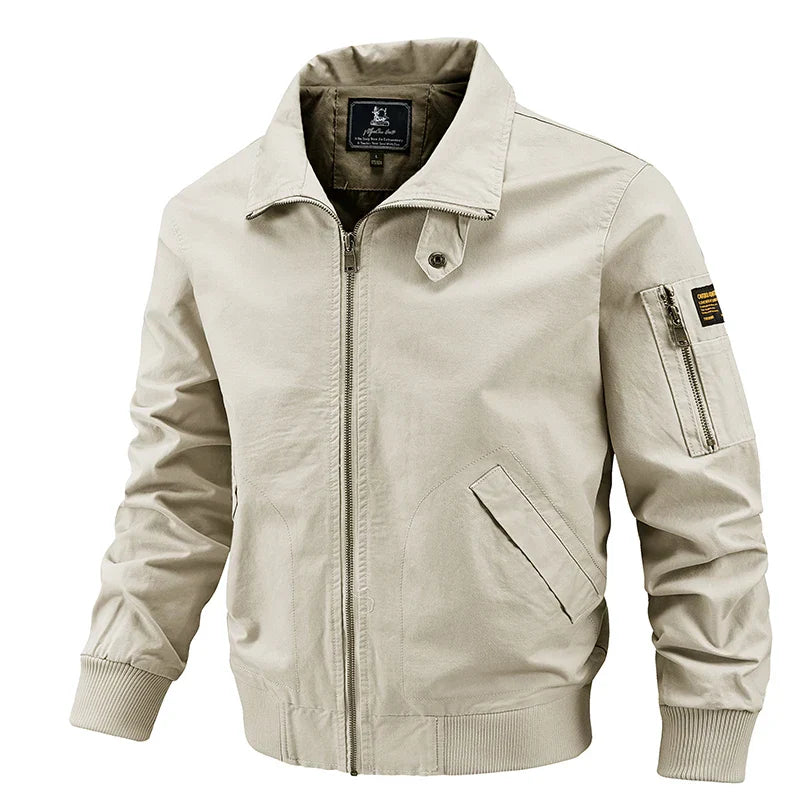 Men's Spring Jacket – Stylish Multi-Pocket Outerwear