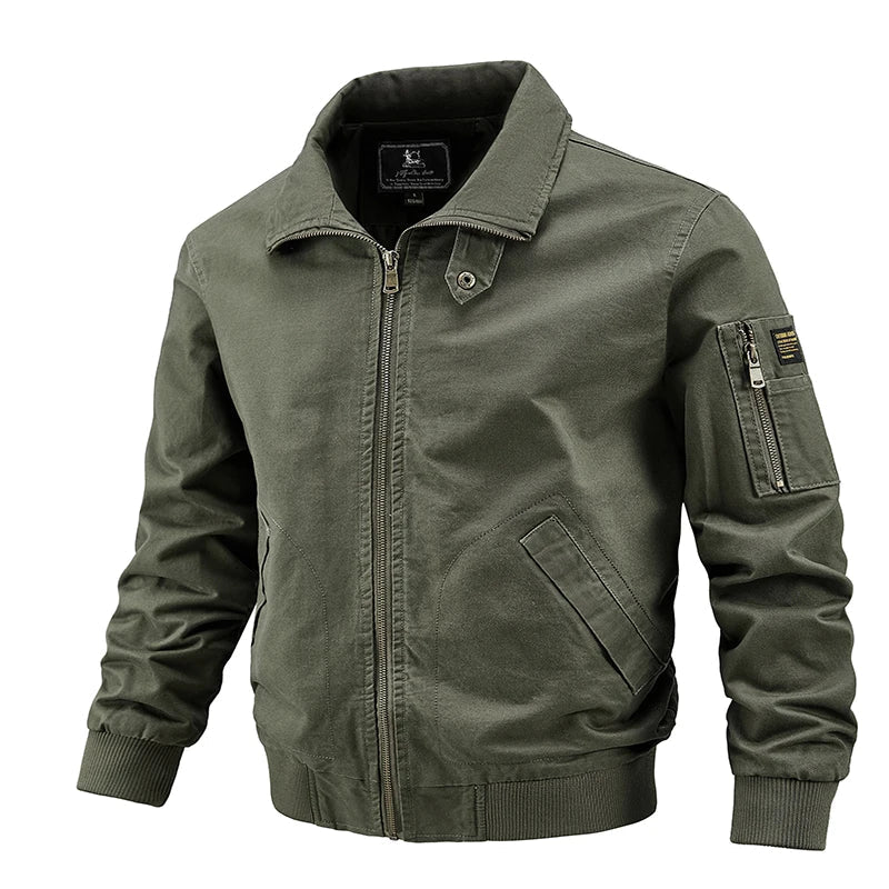 Men's Spring Jacket – Stylish Multi-Pocket Outerwear